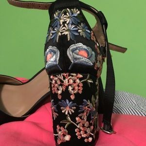 Embroidered Satin Steve Madden Heels